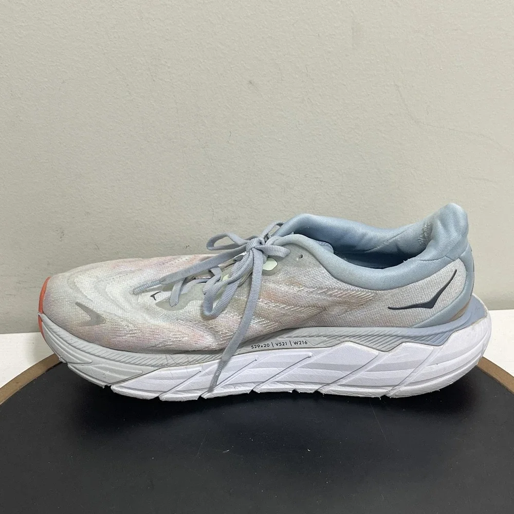 Hoka Arahi 6 Running Shoes Women 10.5 B Stability Blue Peach Sneakers Athleisure
